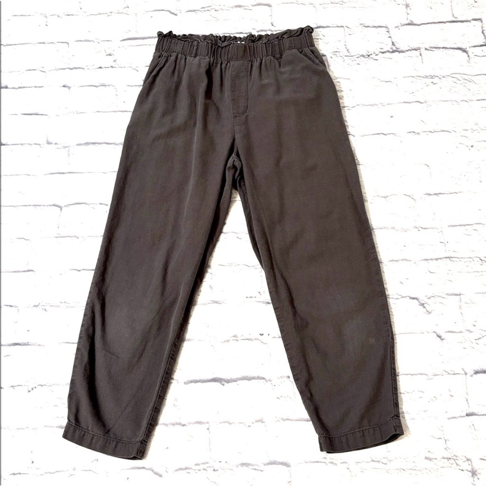 Hollister Gray Jogger Pants Elastic Paper Bag Waist Ultra High Rise Size Small